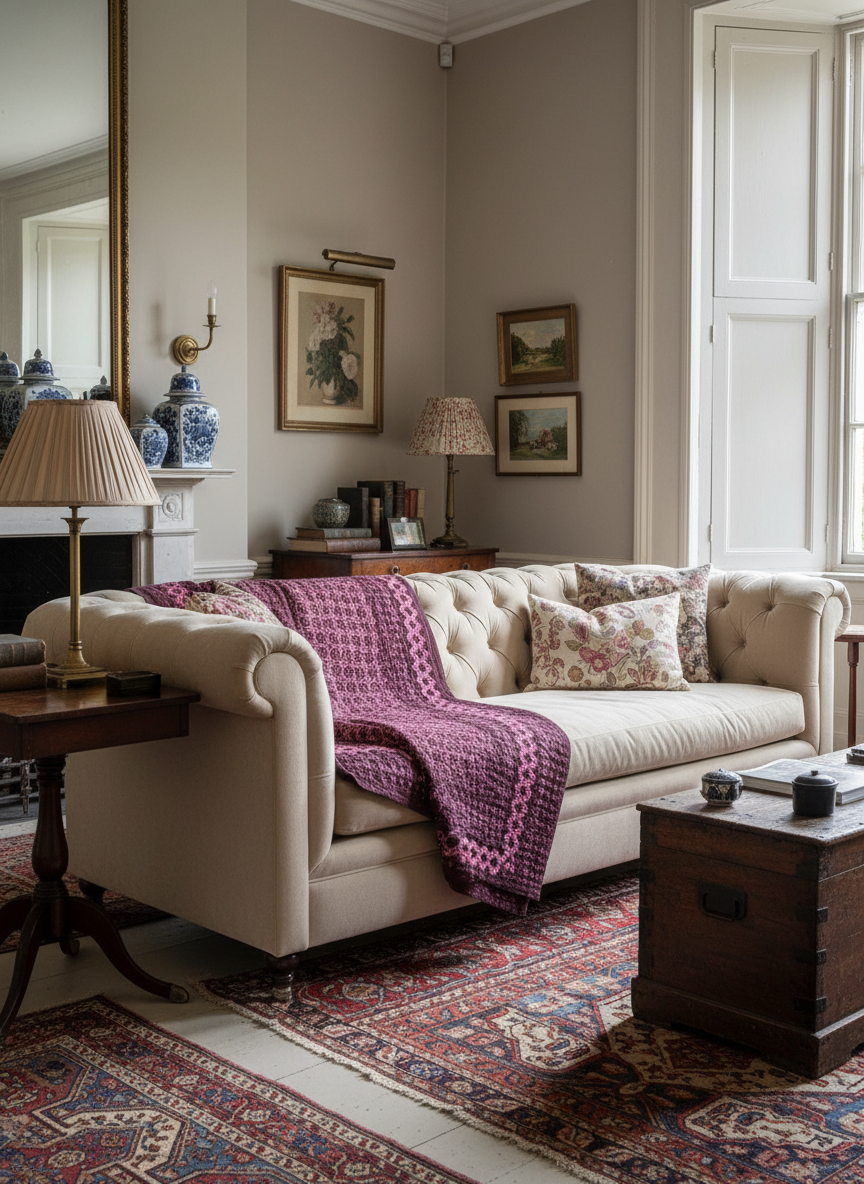 A Finestitch Kantha Quilt with Ajrakh over-print