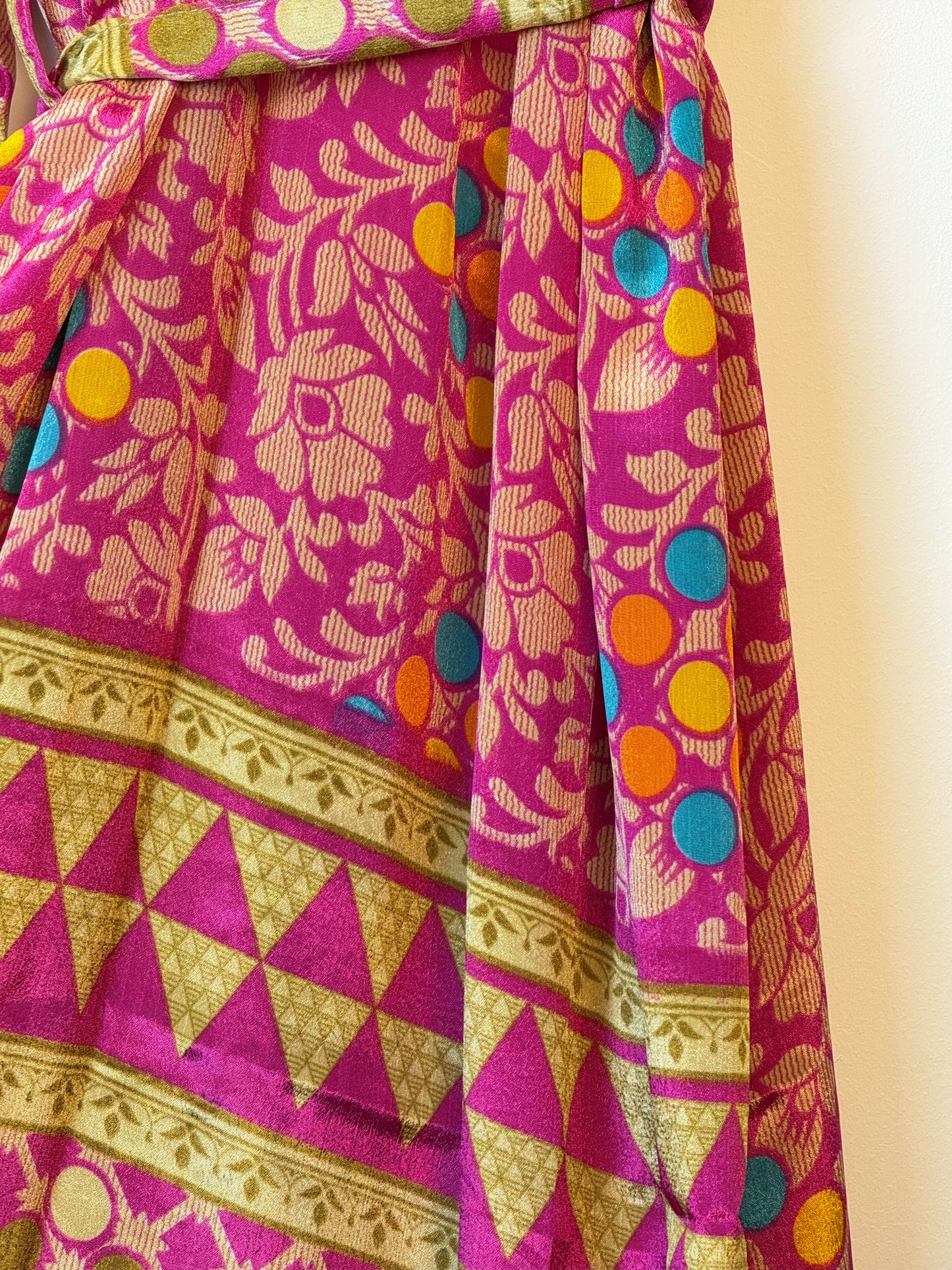 Vintage Saree Silk Kimono / Duster - Long