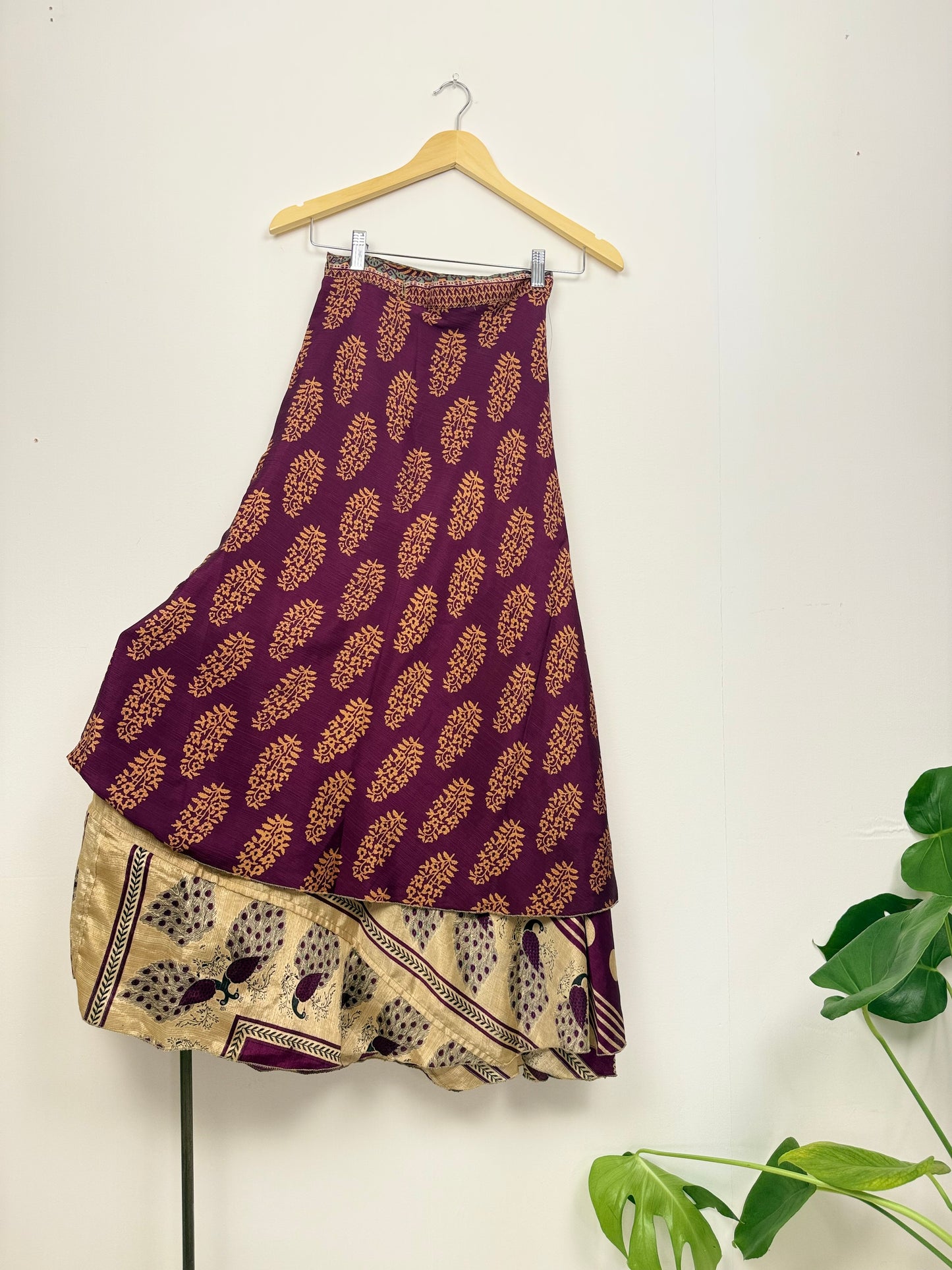 Vintage Saree Silk Wrap Skirt