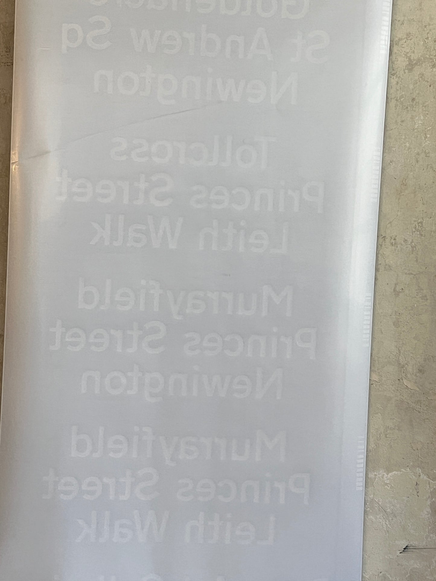 Edinburgh Destination Bus Blind - Dean Art Gallery West End