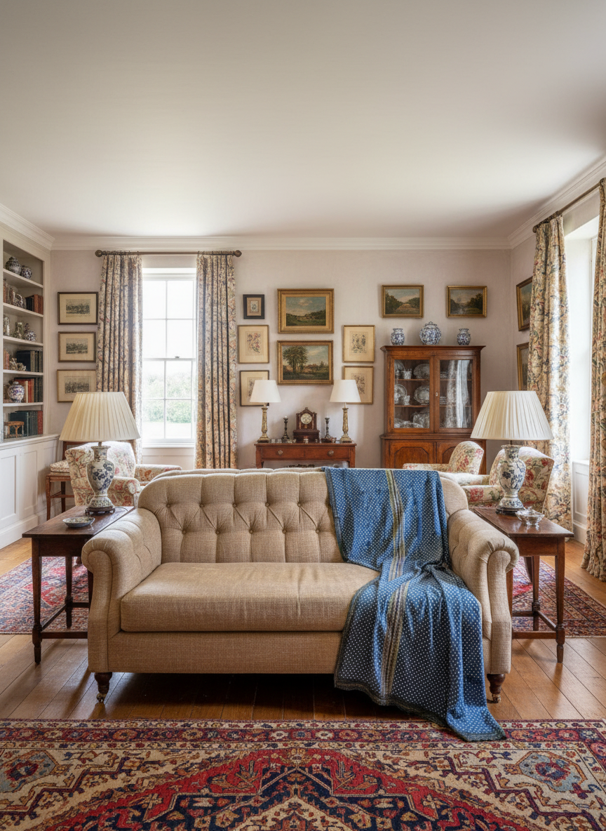 A Finestitch Indigo Kantha Quilt with Indigo over-print