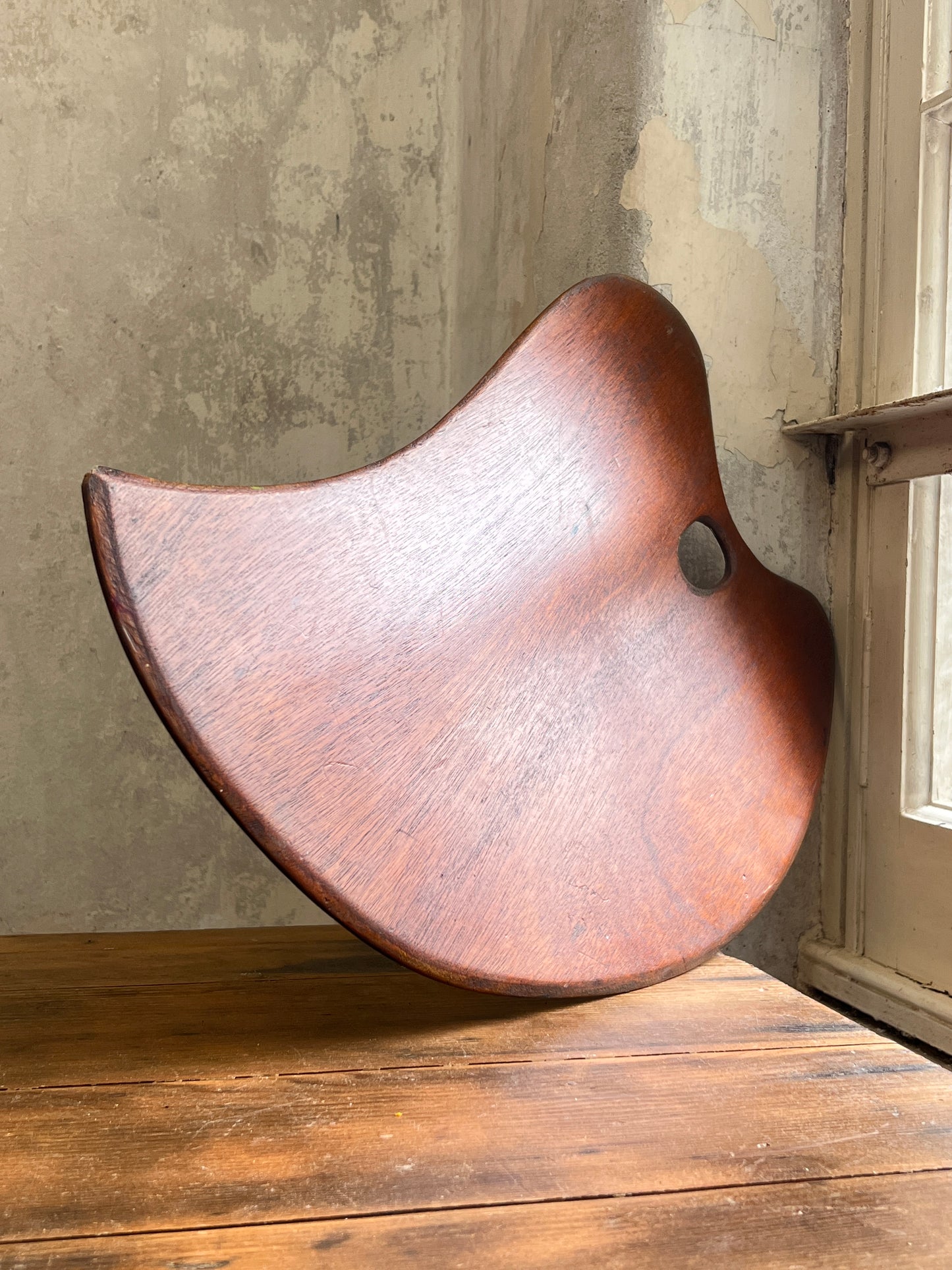 Early 20thC Mahogany Artists Palette