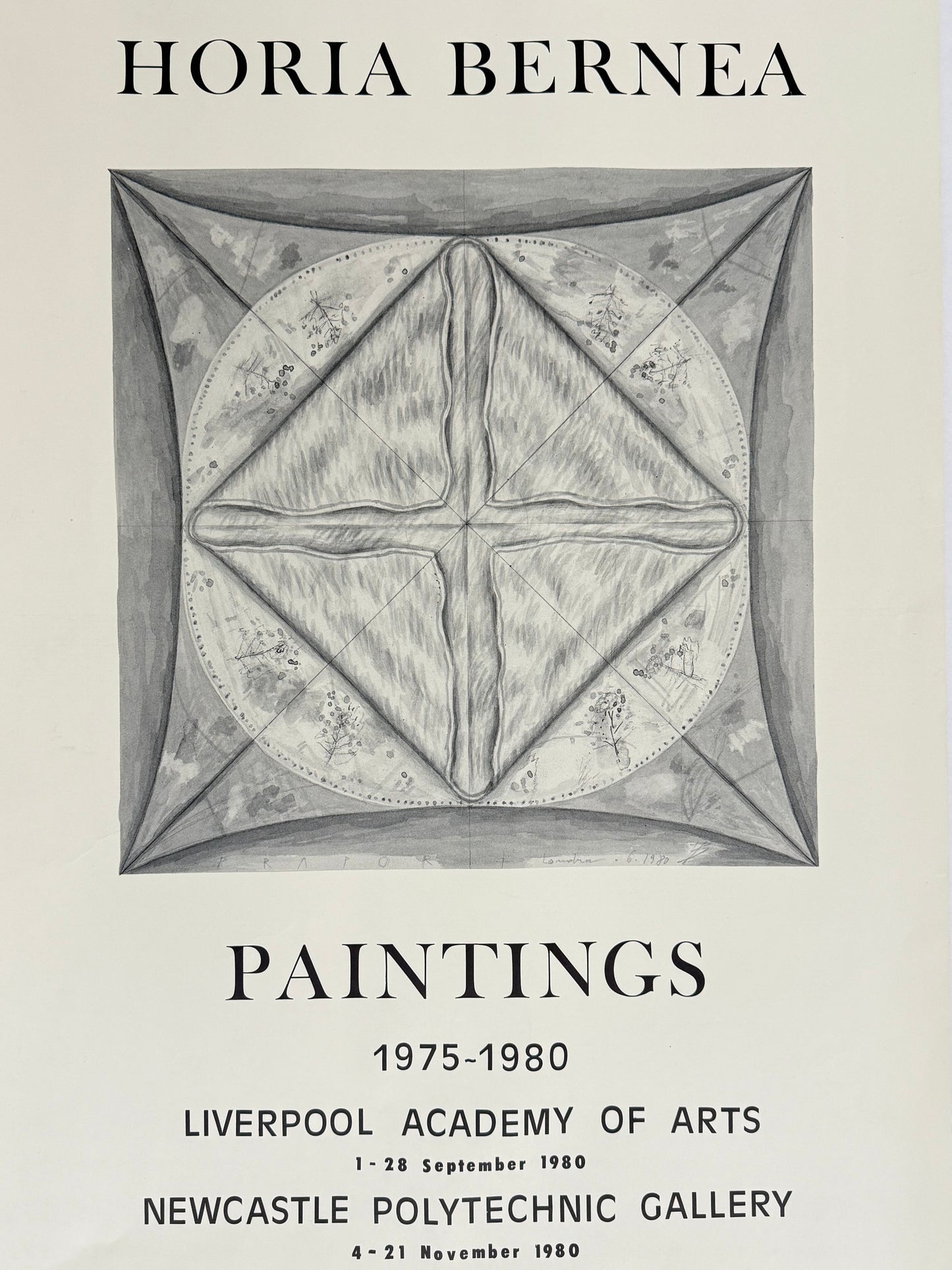 HORIA BERNEA Paintings 1975-1980, Liverpool Academy of Arts | Art Poster