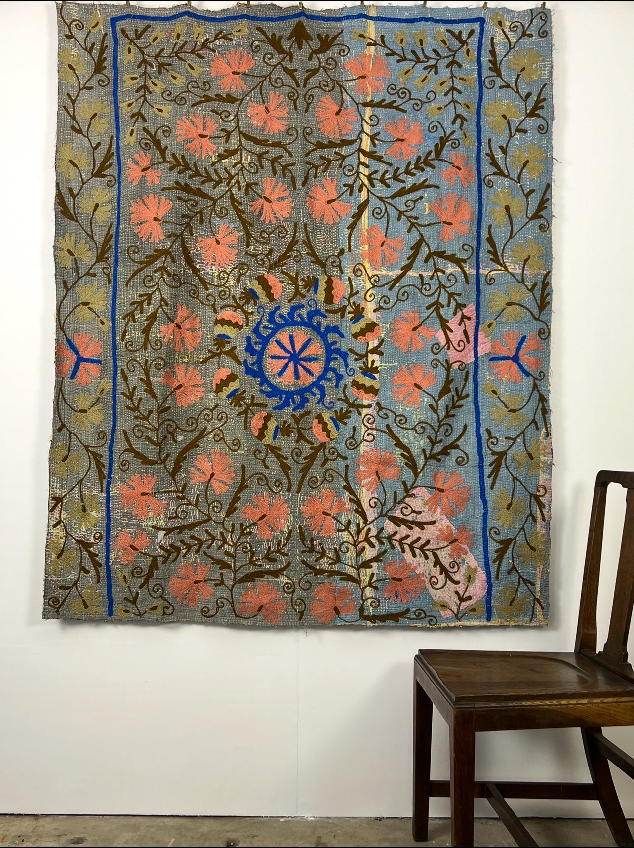 Vintage Kantha Suzani Quilt