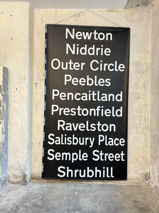 Edinburgh Destination Bus Blind - Newton to Shrubhill