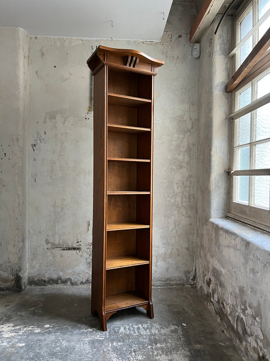 Tall Arts and Crafts Oak Bookcase