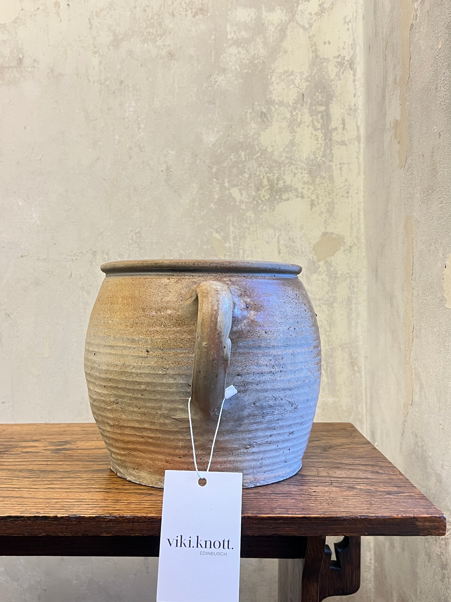 19thC French Stoneware Confit Pot