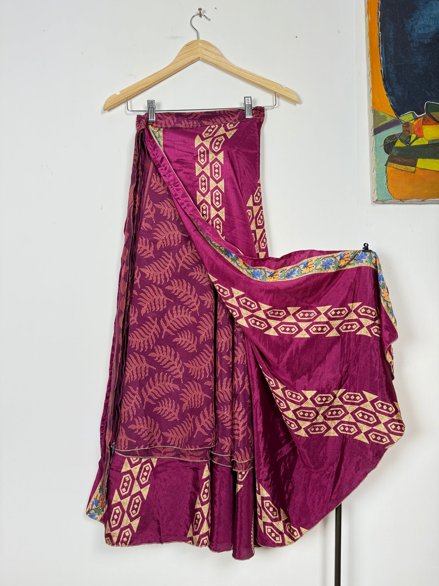 Vintage Saree Silk Wrap Skirt