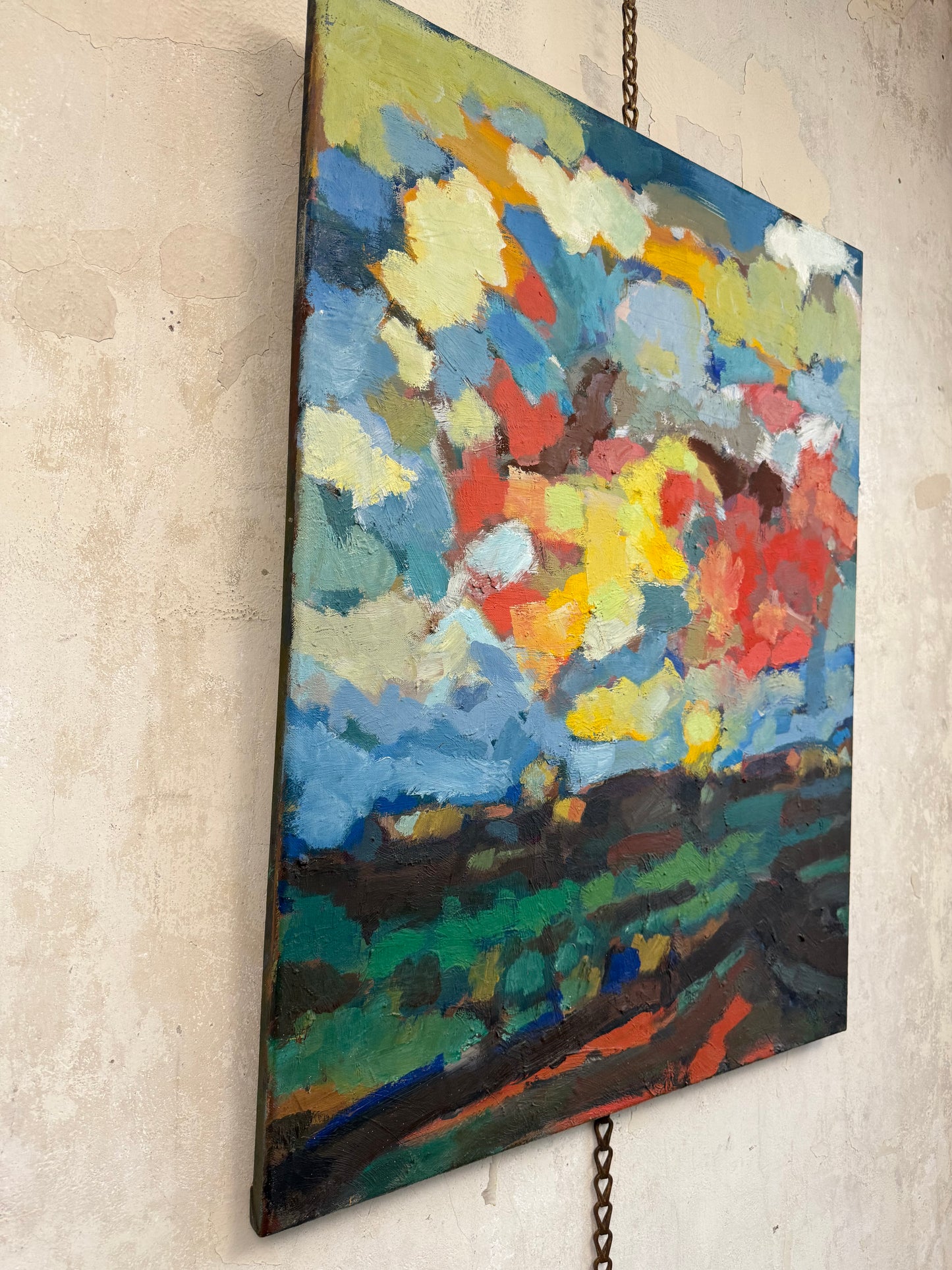 Abstract Expressionist Landscape Oil