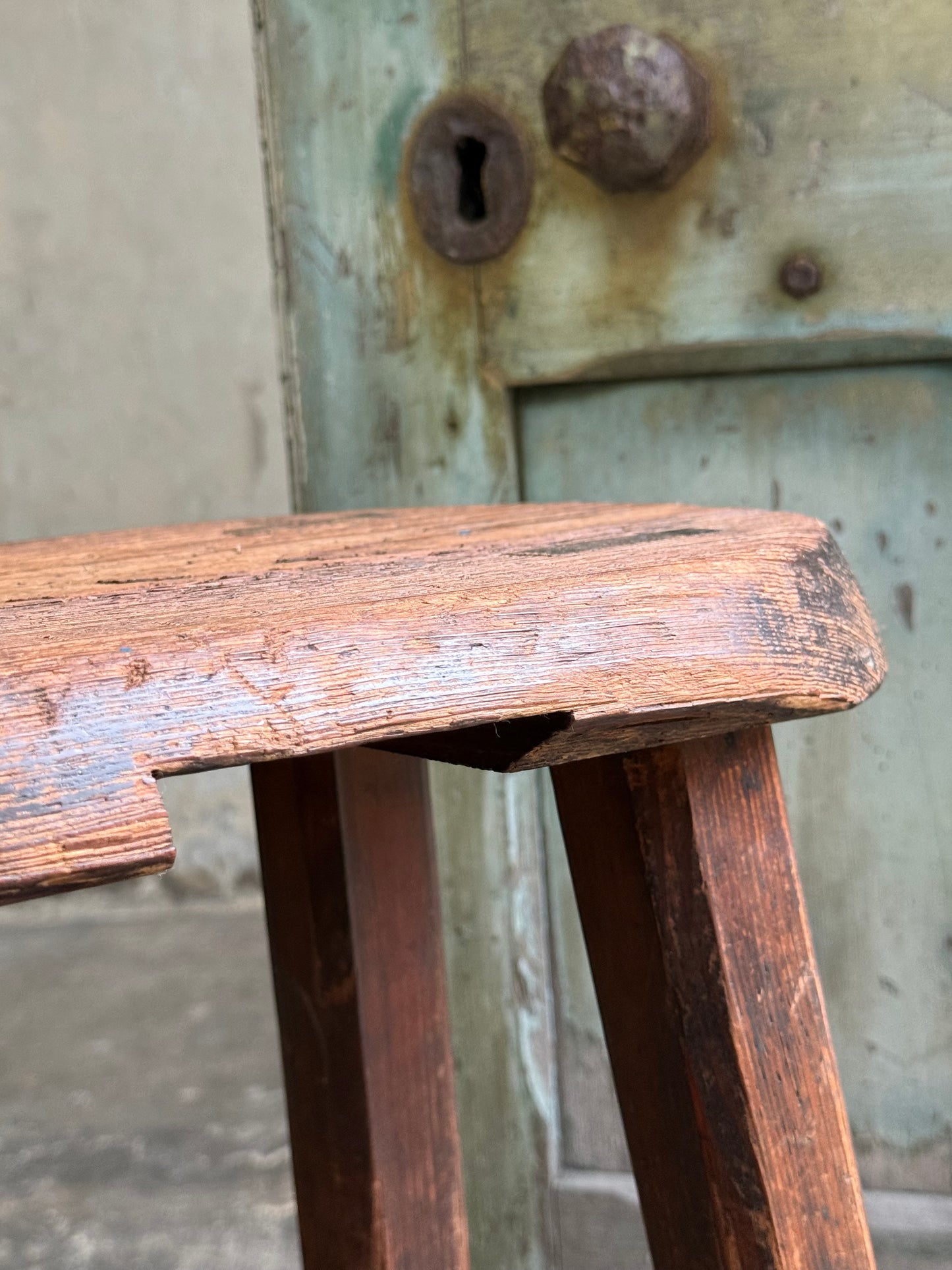 Scottish 19thC Pitch Pine Stool