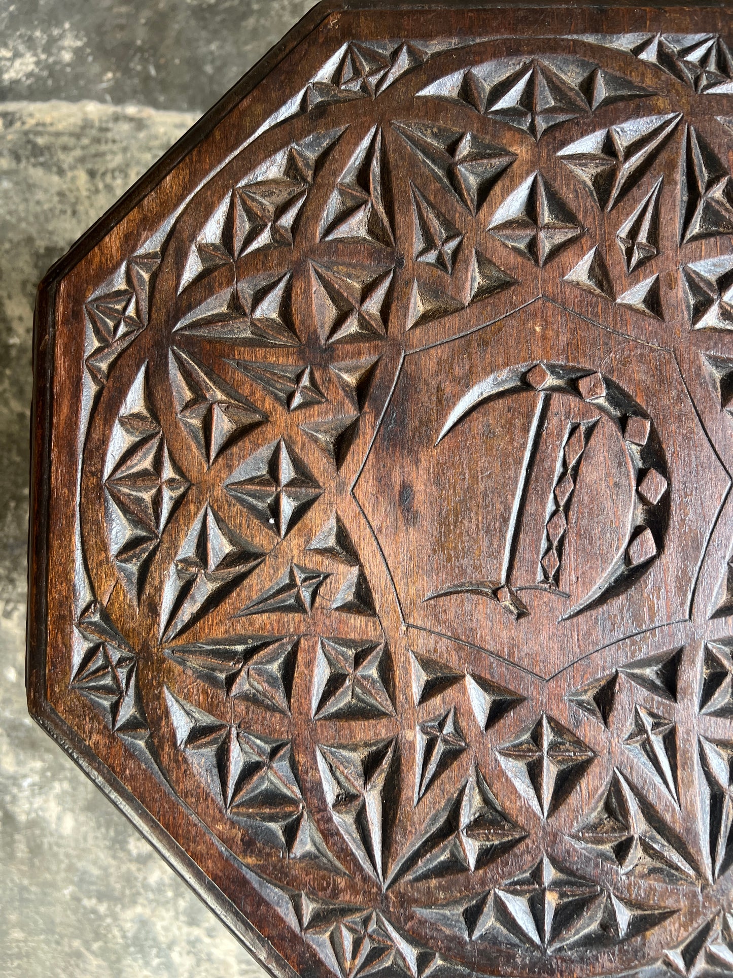 A Carved Mahogany Moorish Side Table - Early 20thC