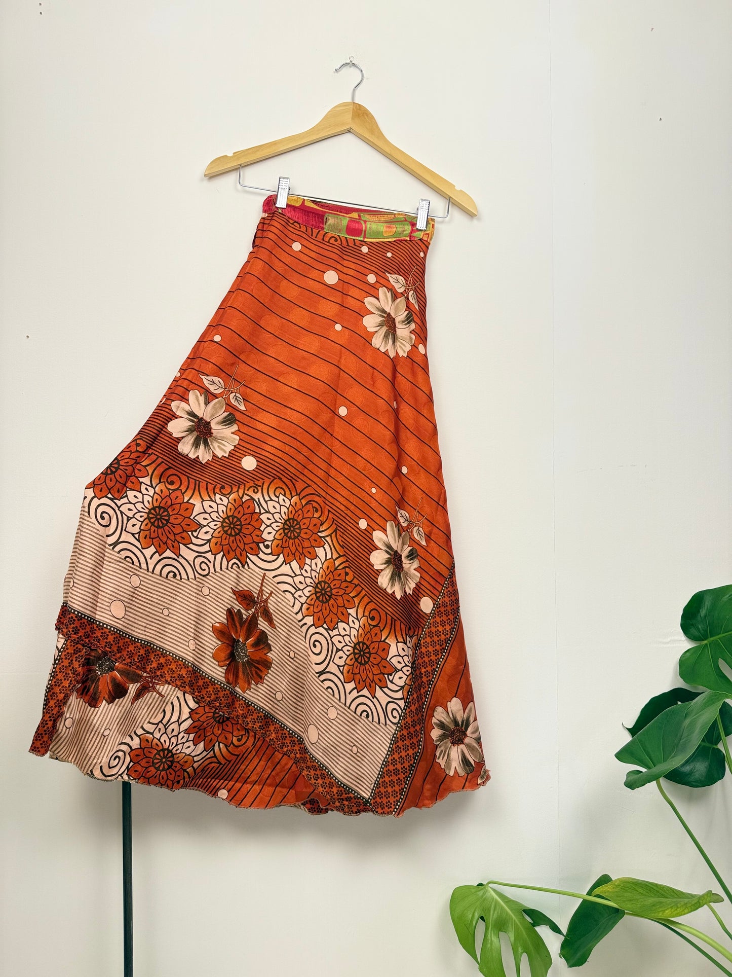 Vintage Saree Silk Wrap Skirt