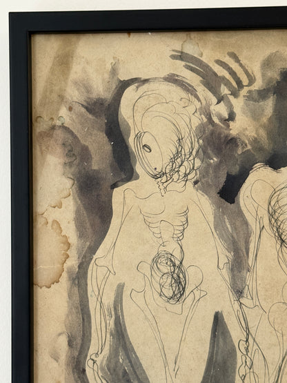 Two Surrealist Figures- RENDELL WELLS, Scottish | 1911-1997