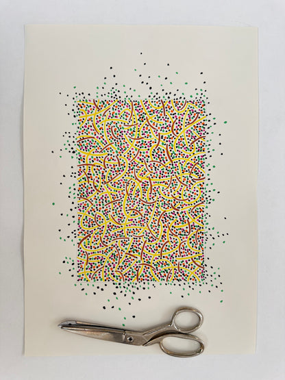 Pointillist Ink on Paper Original Artwork No.9 - ARTHUR ALLAN WILSON, Scottish | 1944-2024