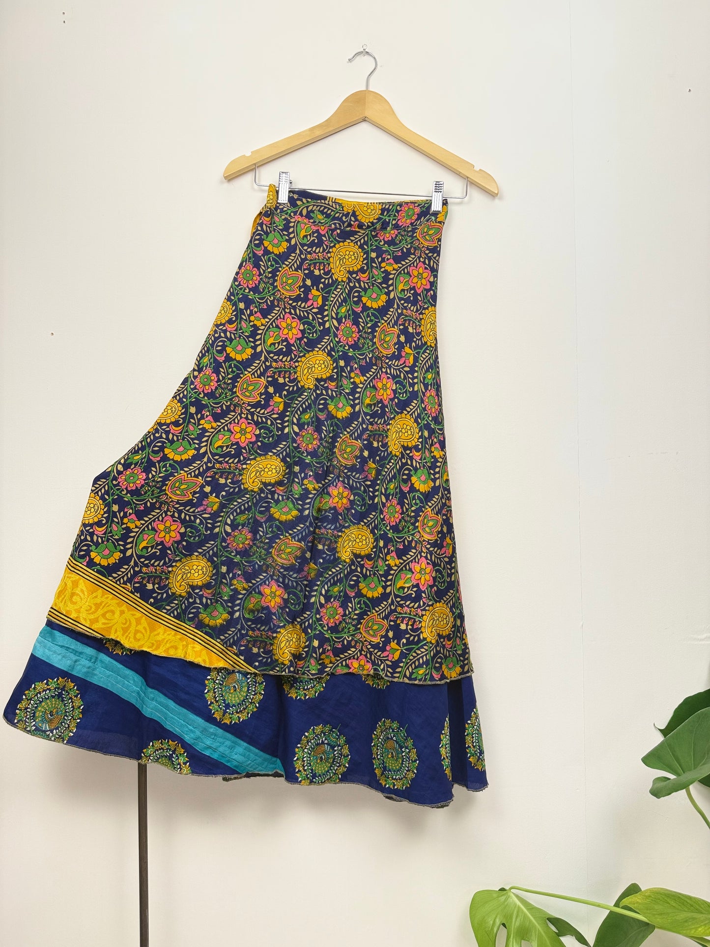 Vintage Saree Silk Wrap Skirt