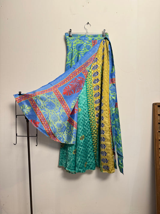 Vintage Saree Silk Wrap Skirt