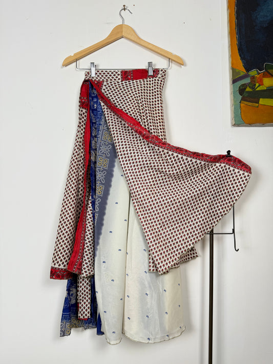 Vintage Saree Silk Wrap Skirt