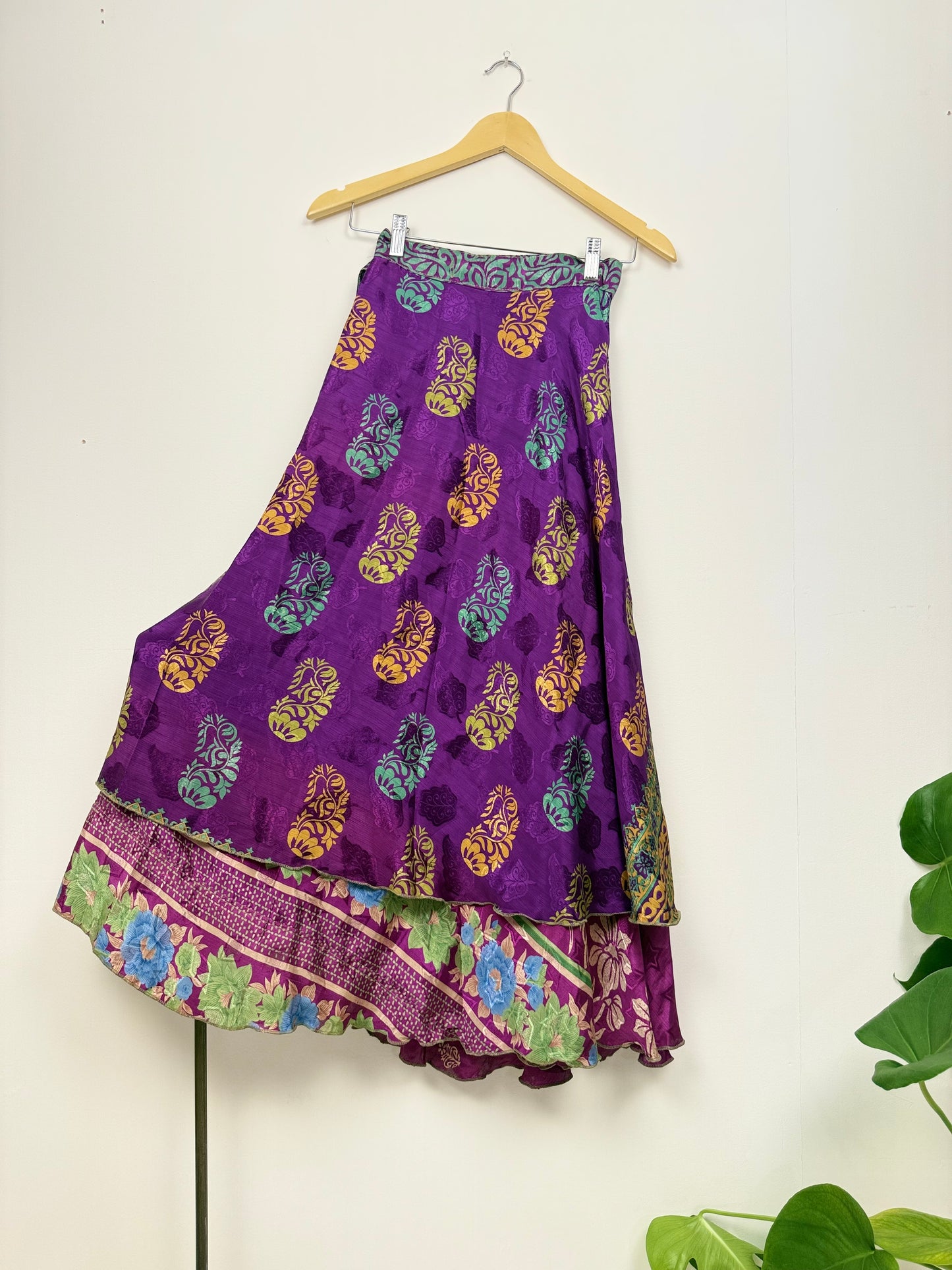 Vintage Saree Silk Wrap Skirt