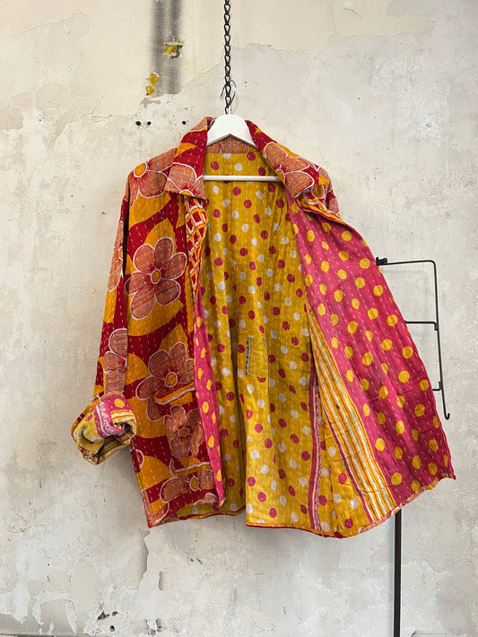 Vintage Cotton Kantha Reversible Jacket ~ No 20
