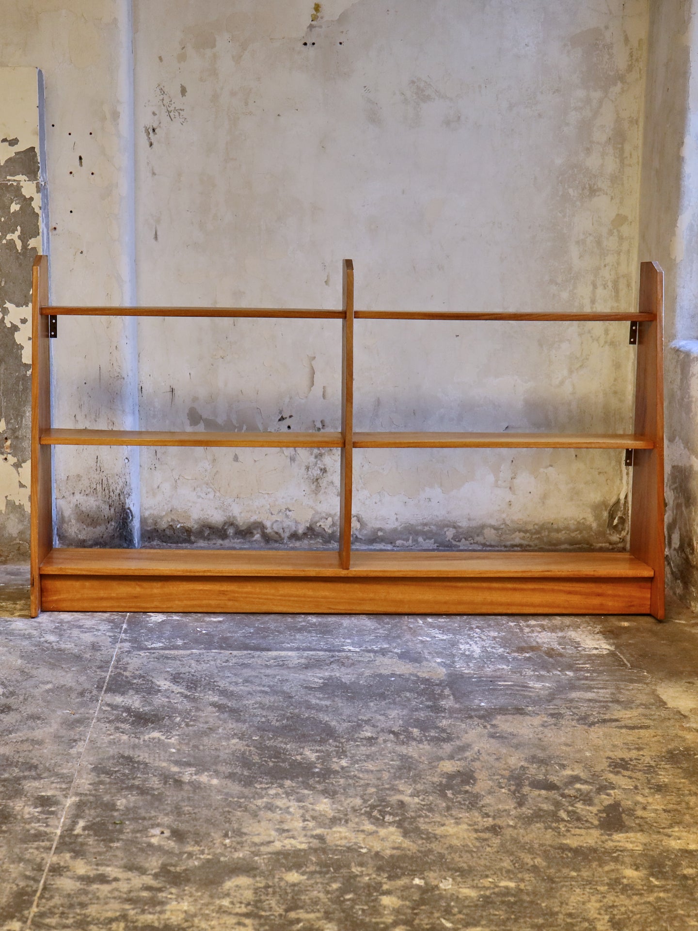 1970’s Teak Open Bookshelves with graduating shelves.