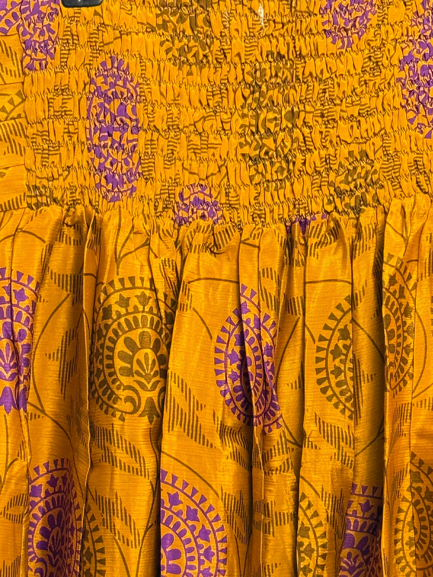 Vintage Saree Silk Pleated Skirt