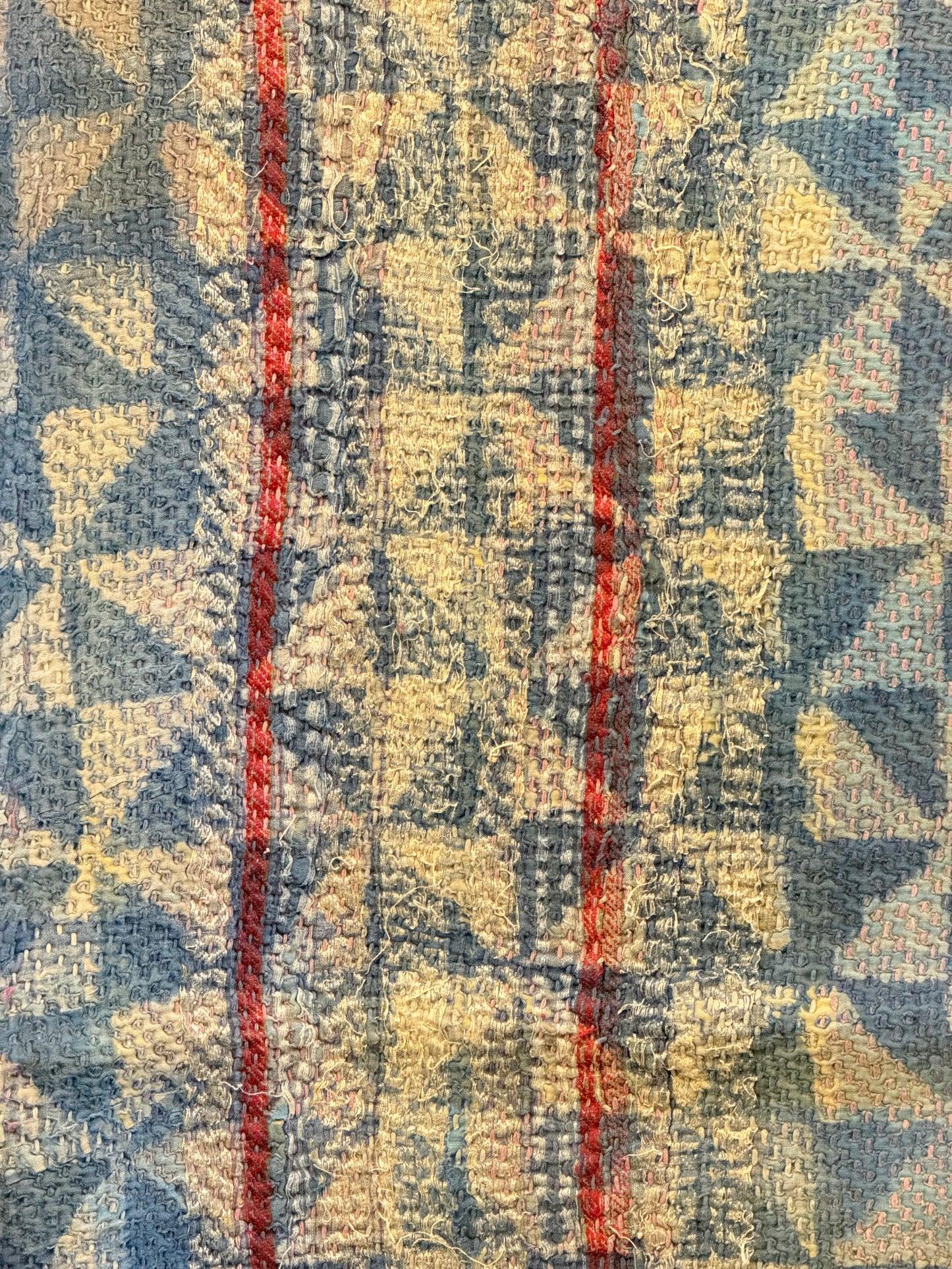 A Finestitch Indigo Kantha Quilt with Indigo over-print.