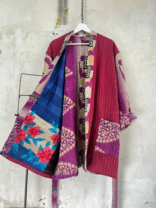 Vintage Cotton Kantha Relaxed Jacket ~ No 4