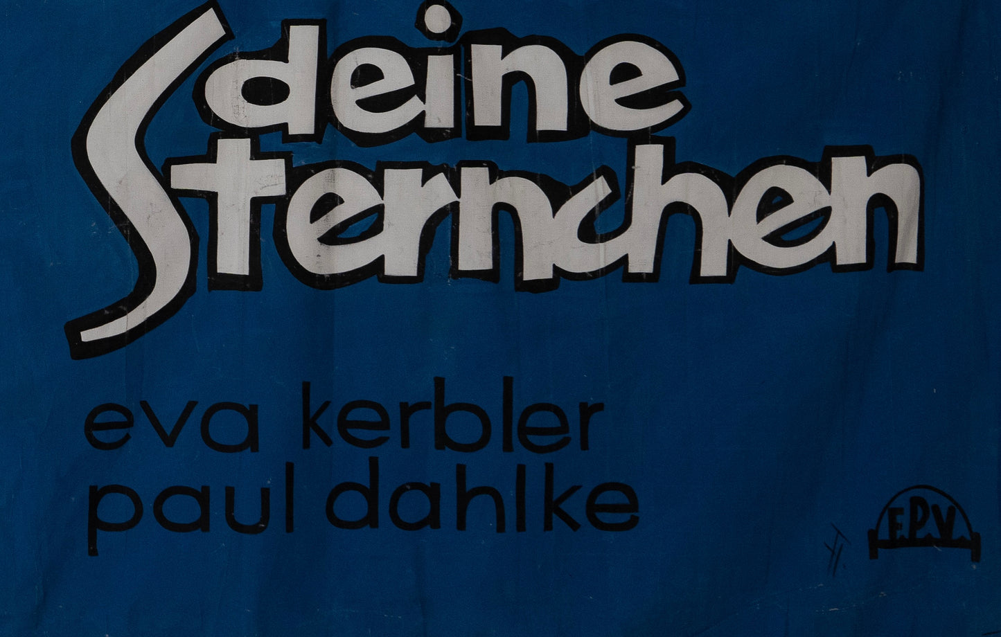 1960s German Hand Painted Cinema Banner - Deutschland - deine Sternchen