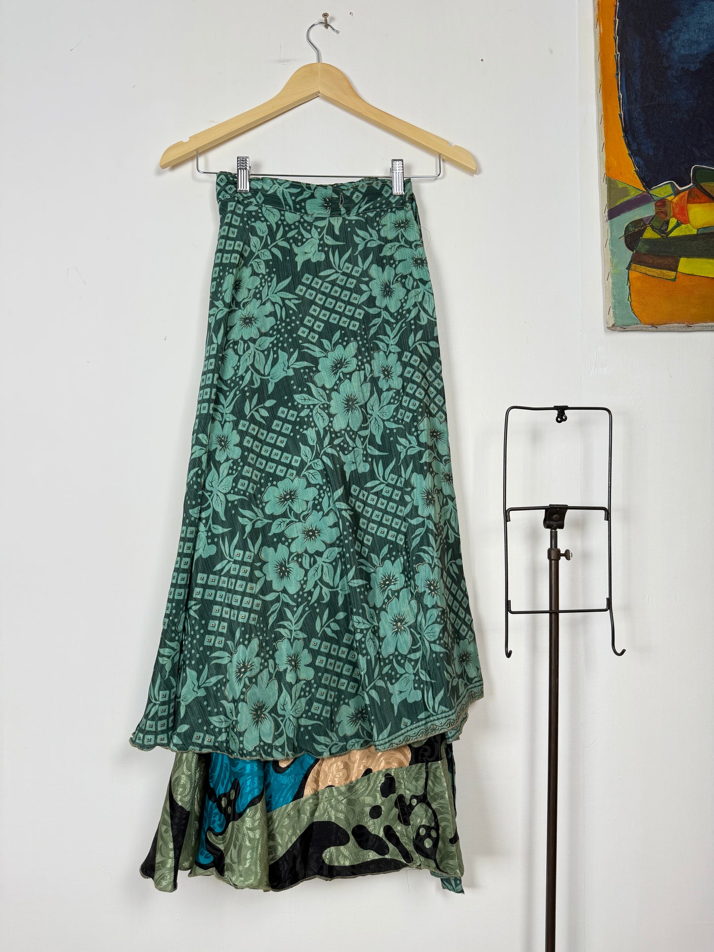 Vintage Saree Silk Wrap Skirt