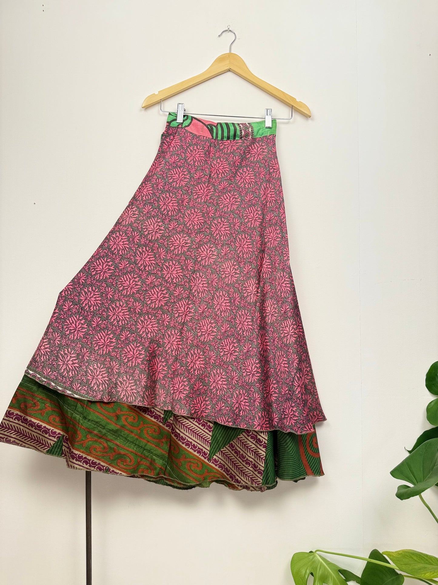 Vintage Saree Silk Wrap Skirt