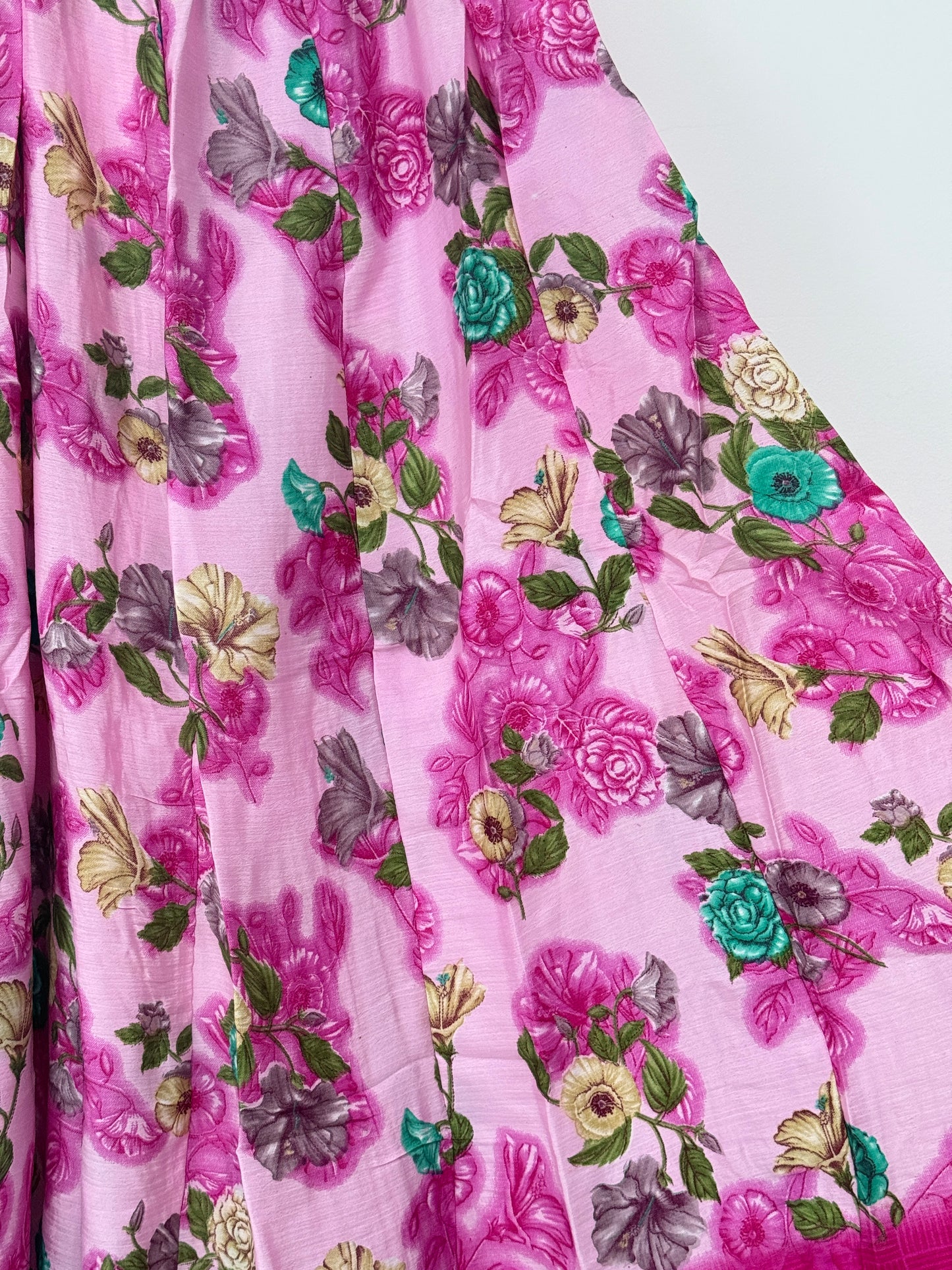Vintage Saree Silk Pleated Skirt