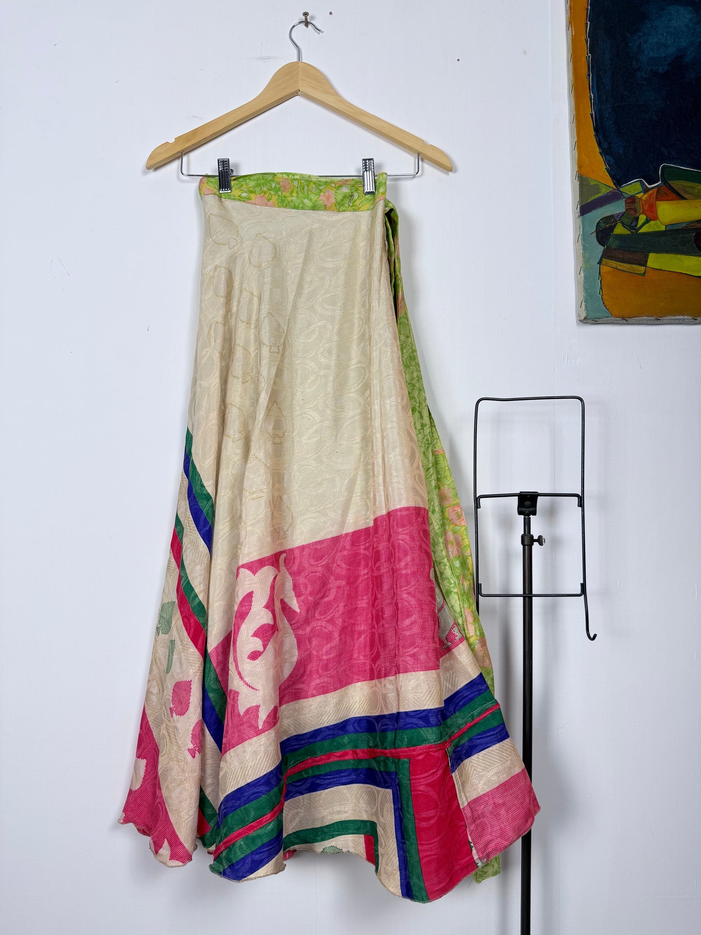 Vintage Saree Silk Wrap Skirt