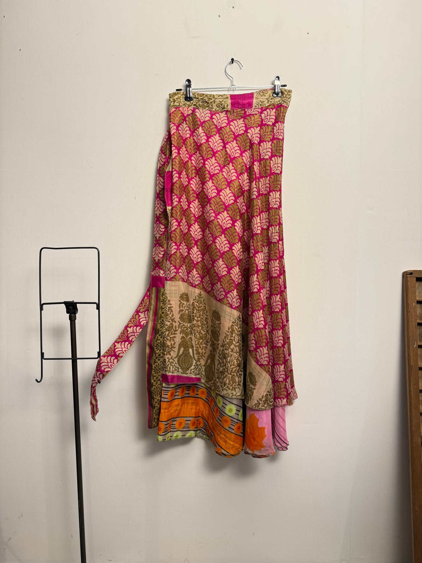Vintage Saree Silk Wrap Skirt