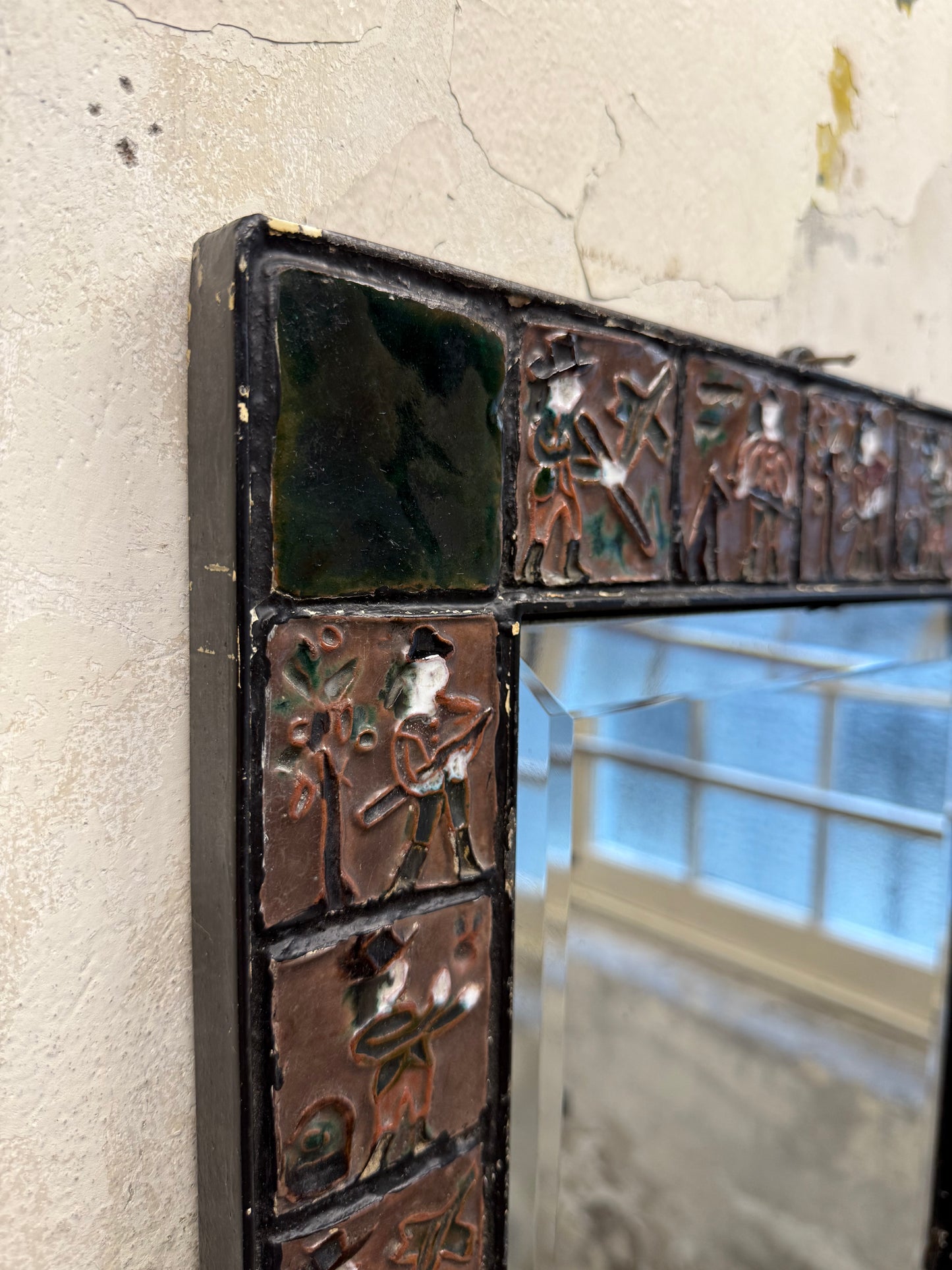 Folk Art Wall Mirror