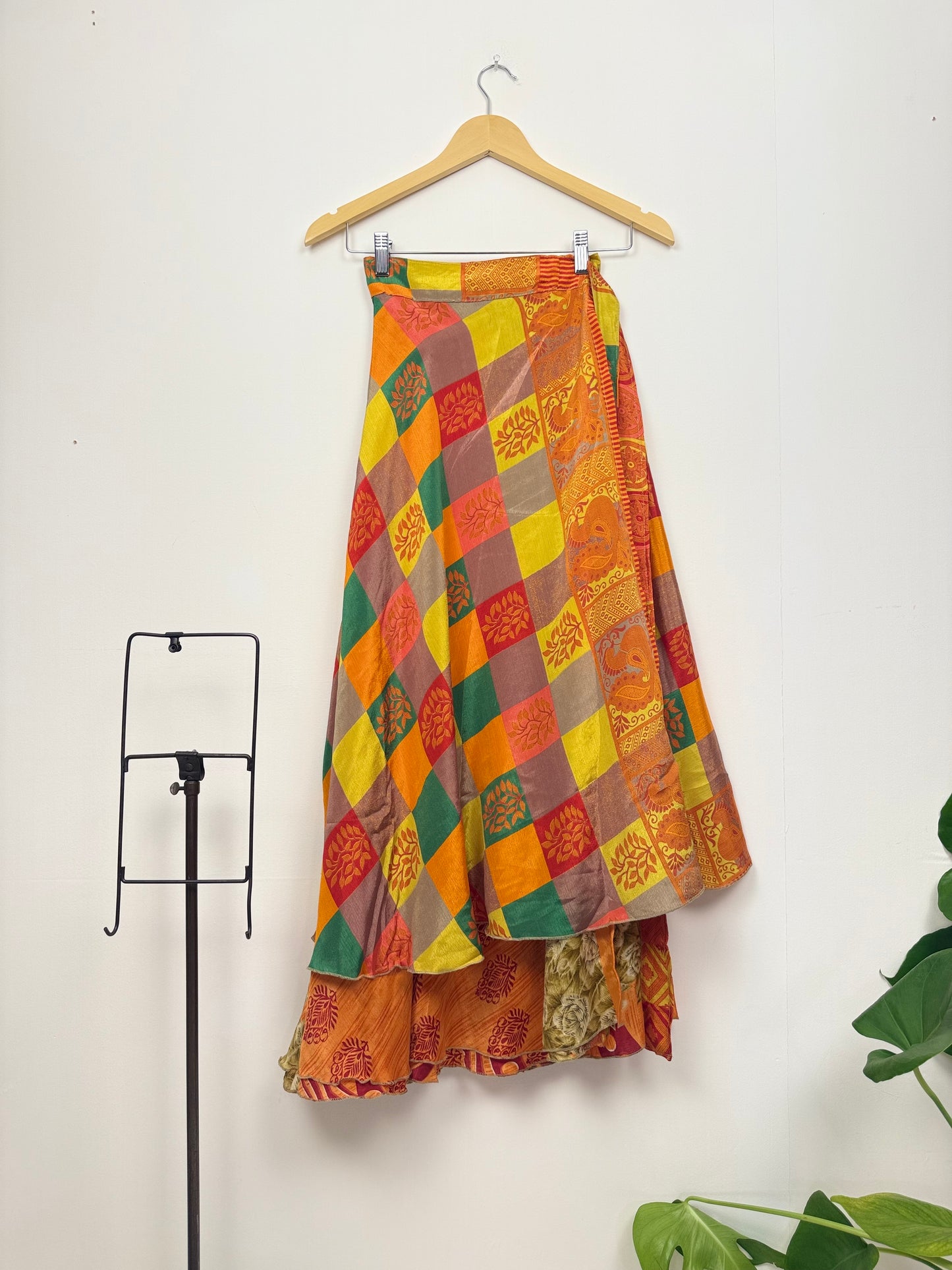 Vintage Saree Silk Wrap Skirt