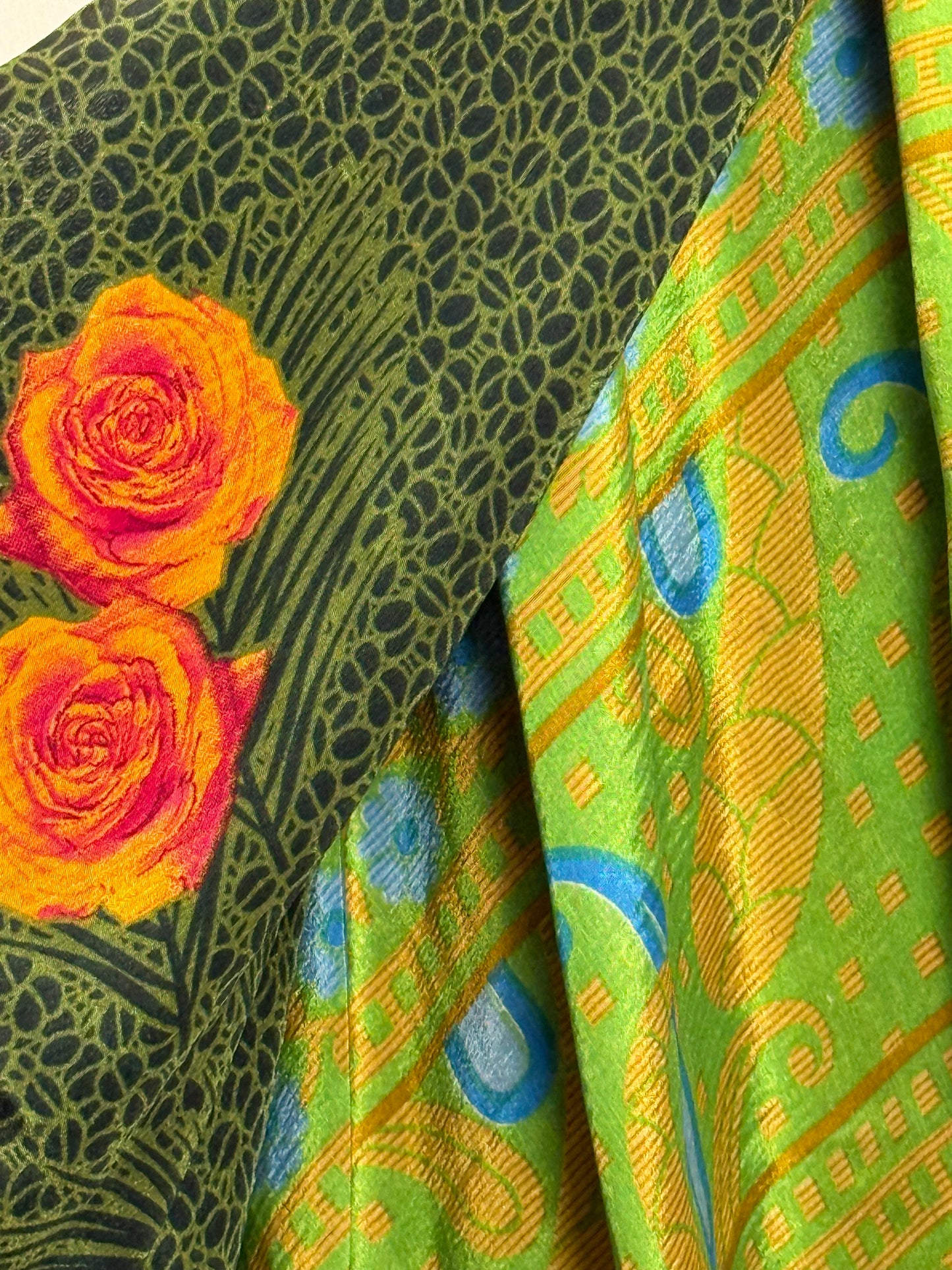 Vintage Saree Silk Wrap Skirt