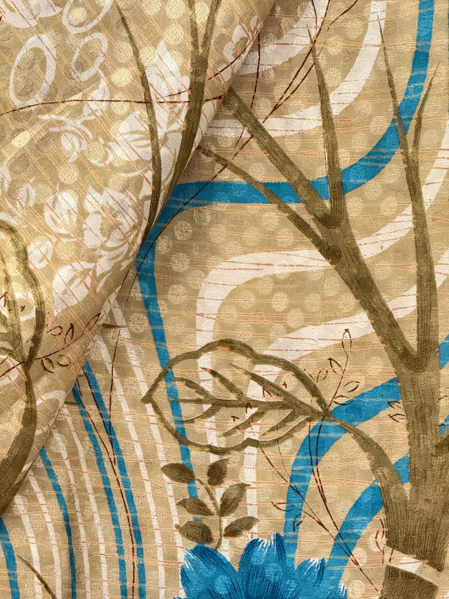 Vintage Pure Silk Saree Fabric