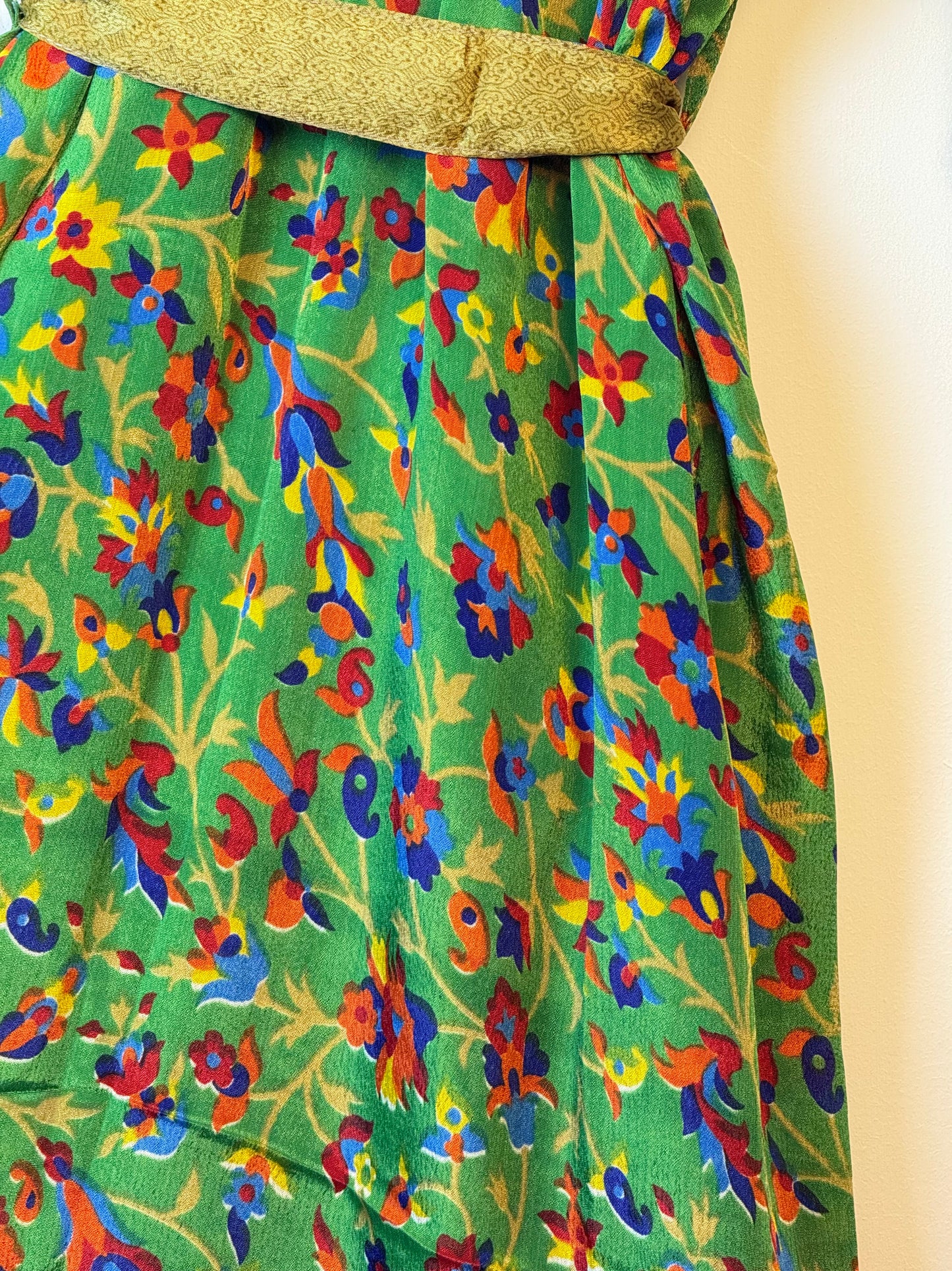 Vintage Saree Silk Kimono / Duster - Long