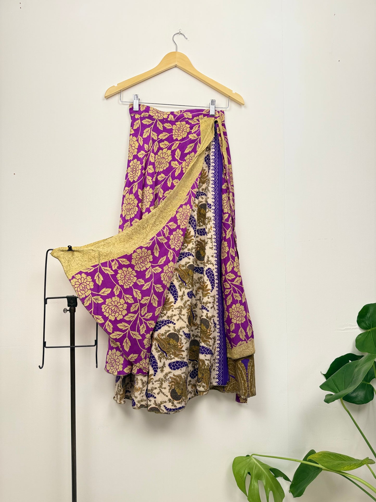 Vintage Saree Silk Wrap Skirt