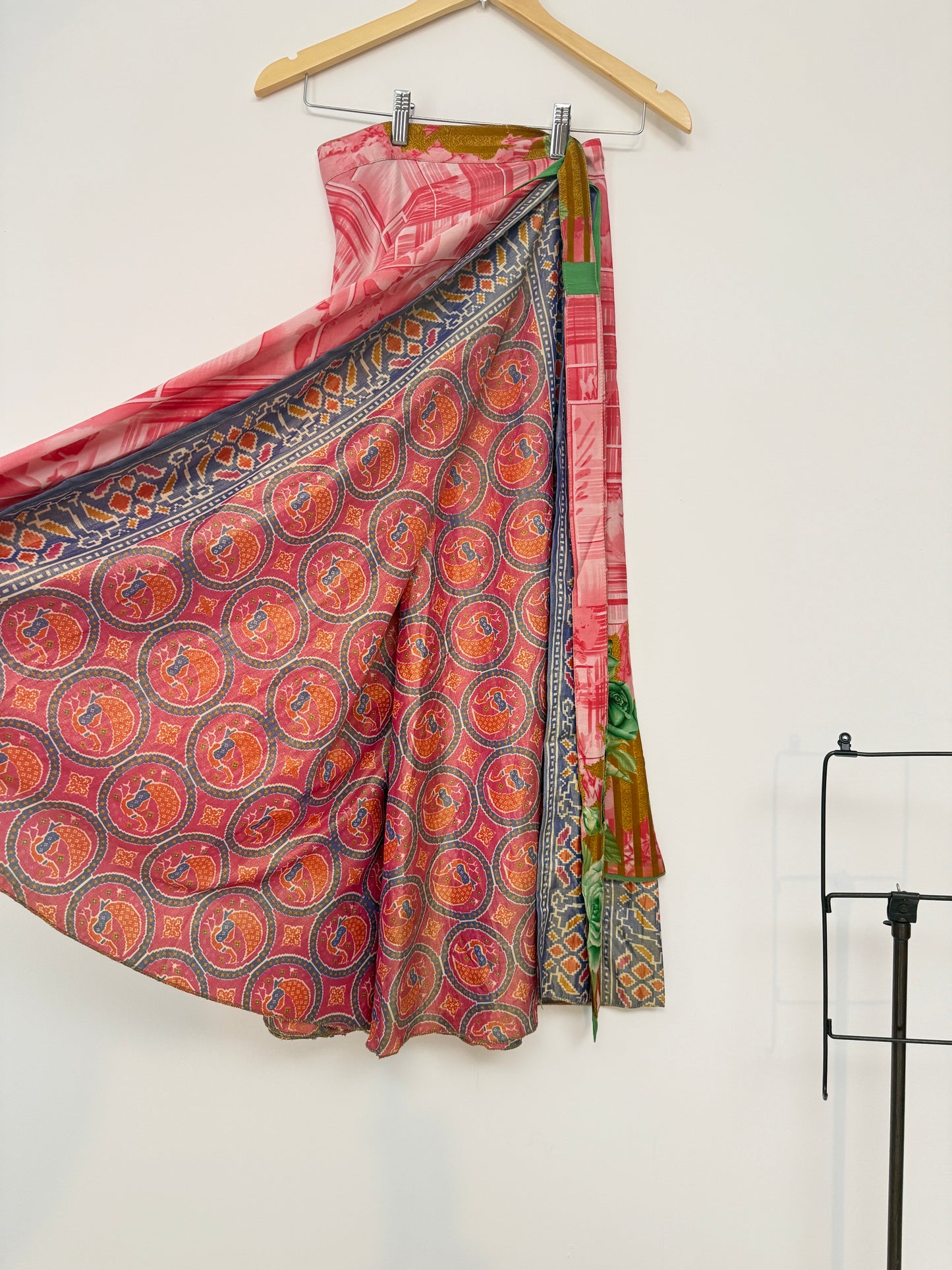 Vintage Saree Silk Wrap Skirt