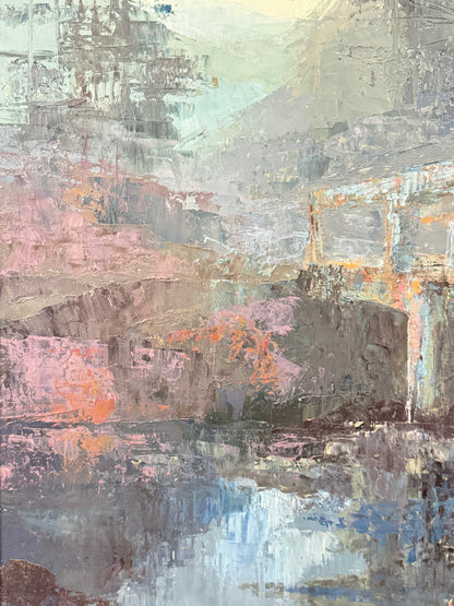 The Bridge, 1964 | Hans Hedley | British Modernist Oil Painting