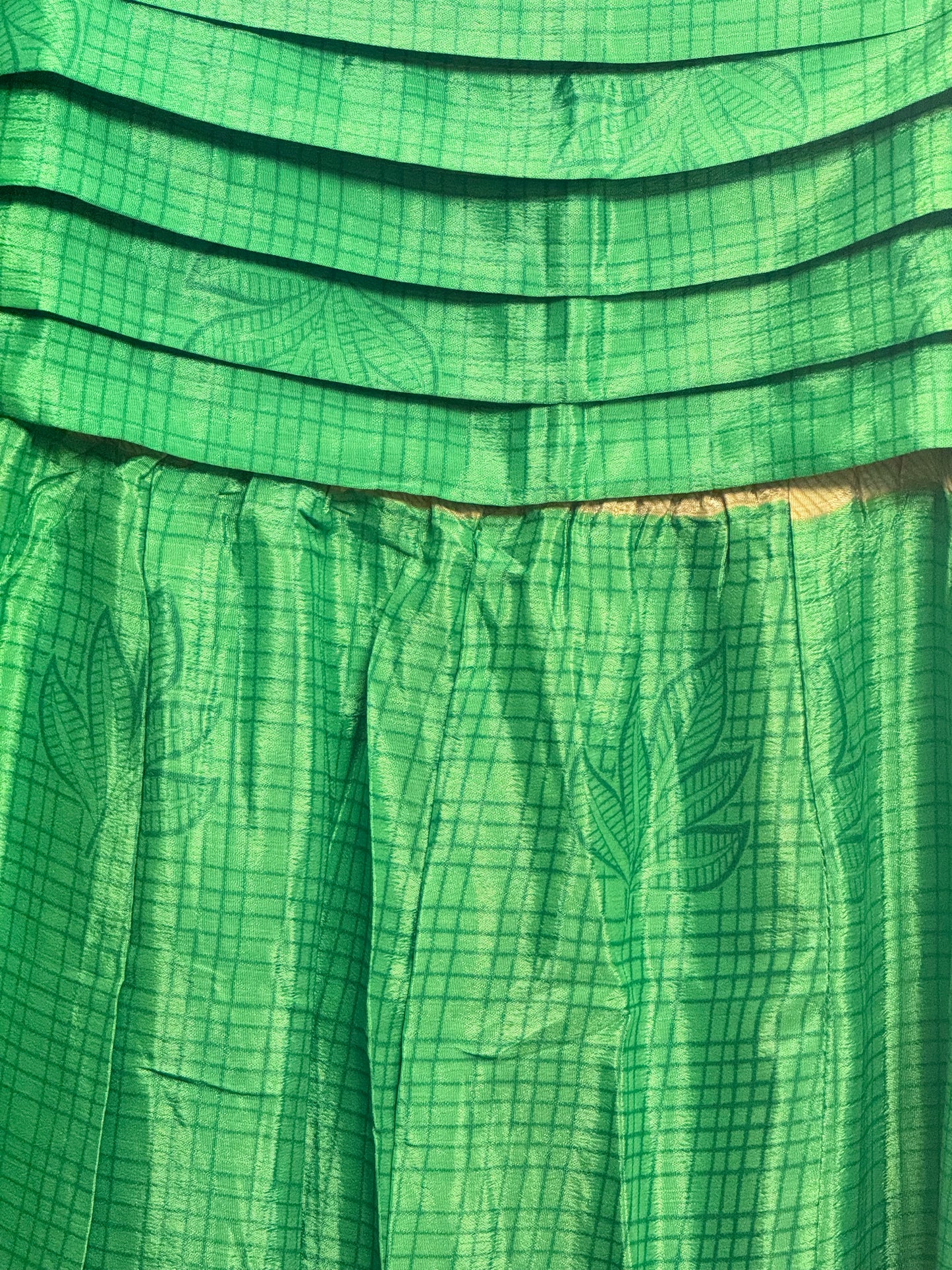 Vintage Saree Silk Pleated Skirt