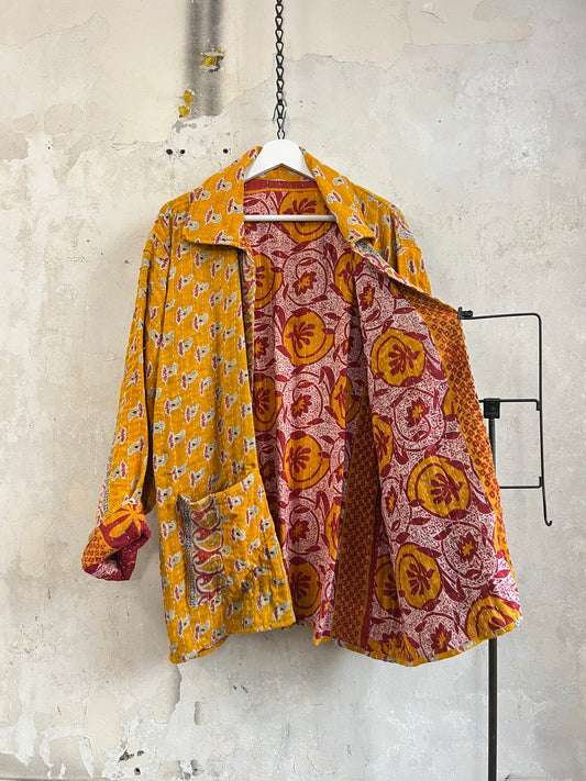 Vintage Cotton Kantha Reversible Jacket ~ No 6