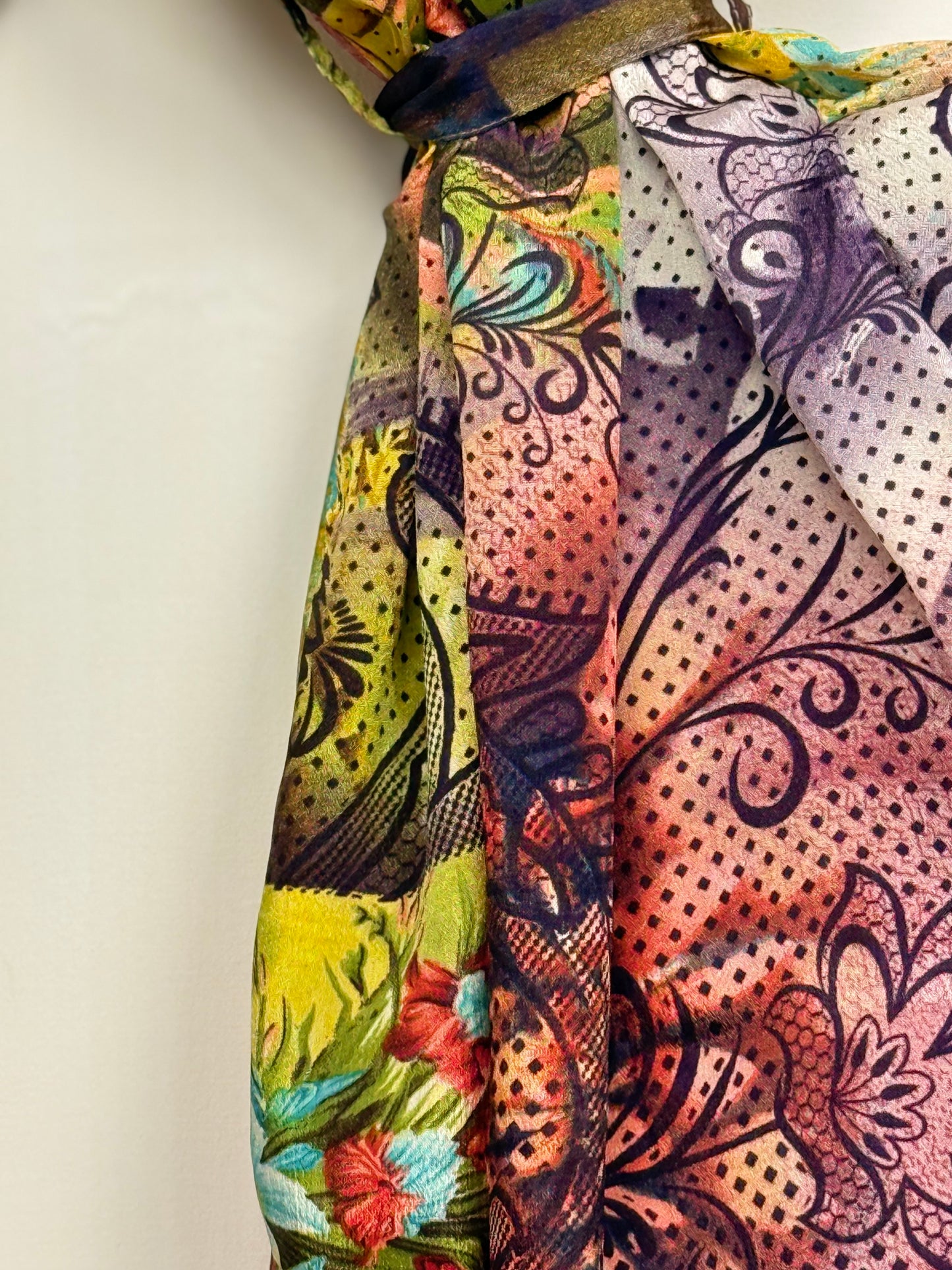 Vintage Saree Silk Kimono / Duster - Short