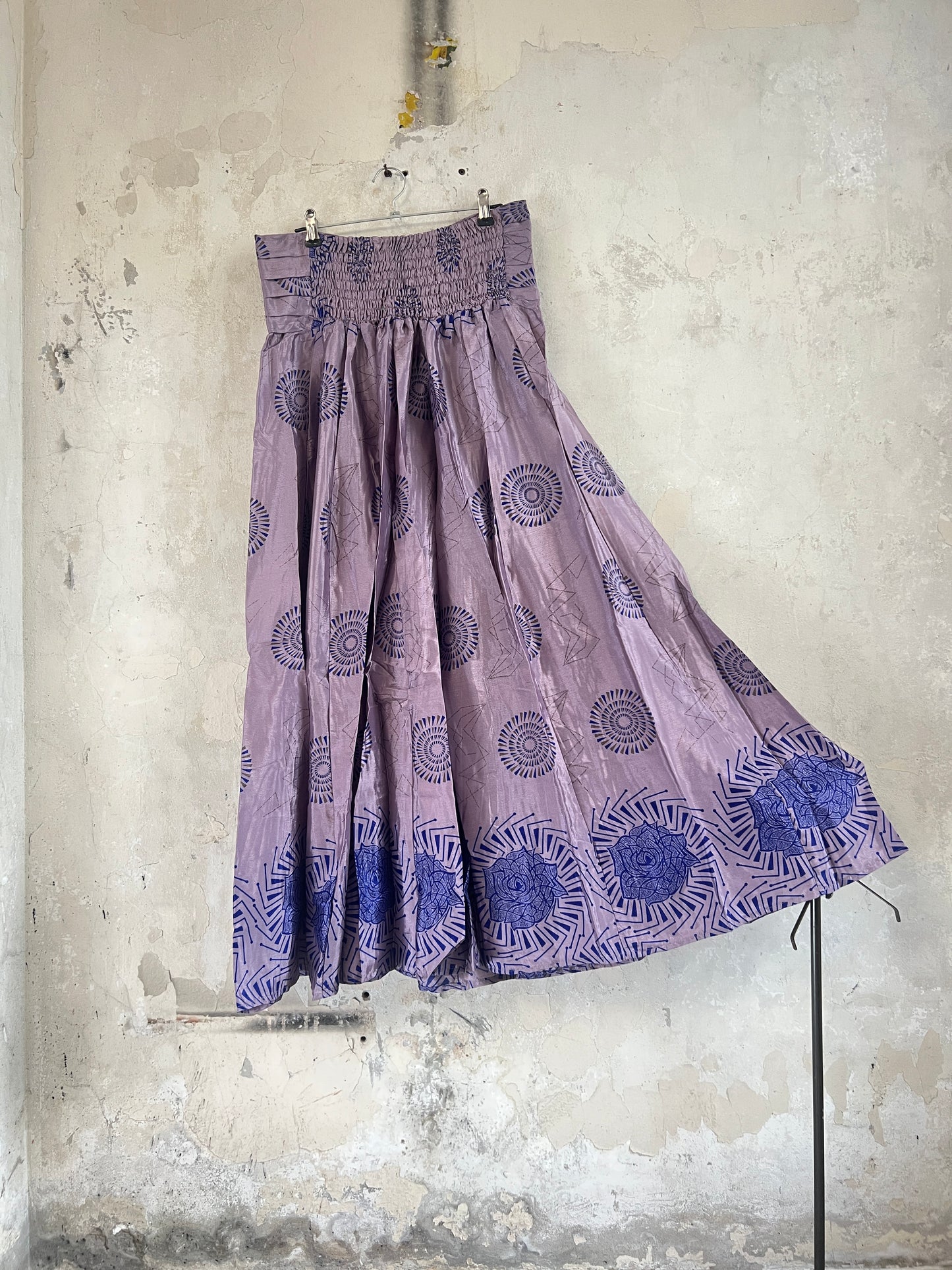 Vintage Saree Silk Pleated Skirt