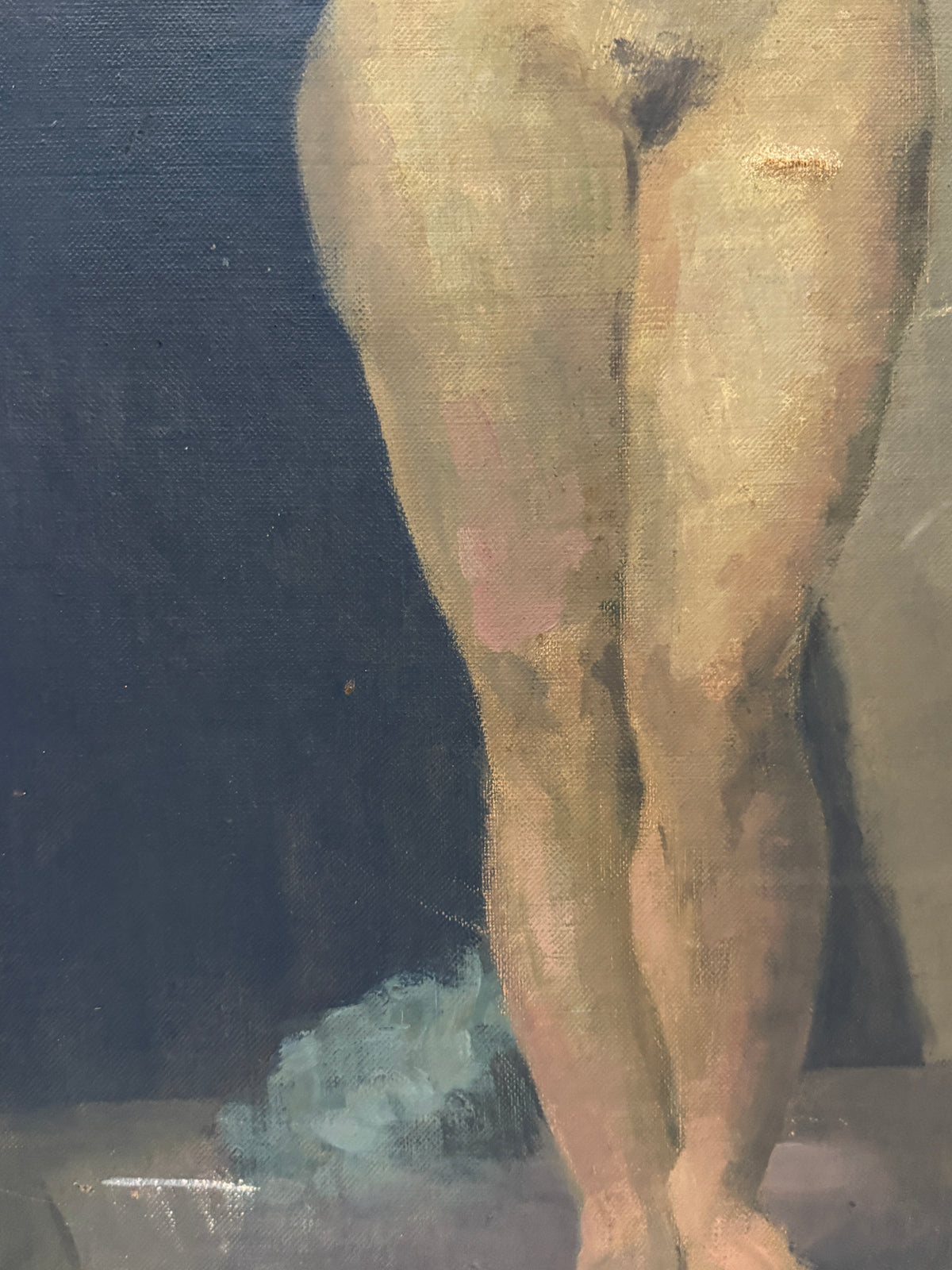 Abstract Landscape with Nude Study Verso - British School, c.1930s–40s