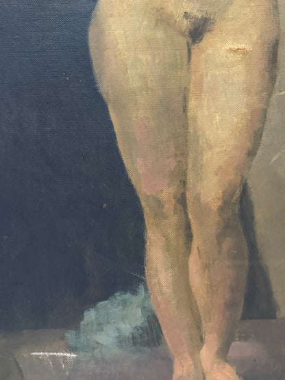 Abstract Landscape with Nude Study Verso - British School, c.1930s–40s