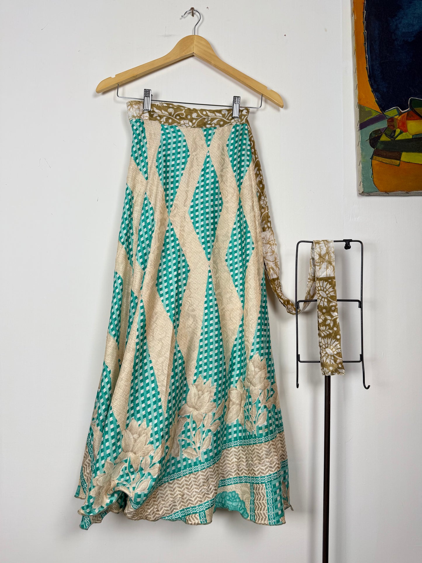 Vintage Saree Silk Wrap Skirt
