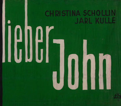 1960s German Hand Painted Cinema Banner - Lieber John