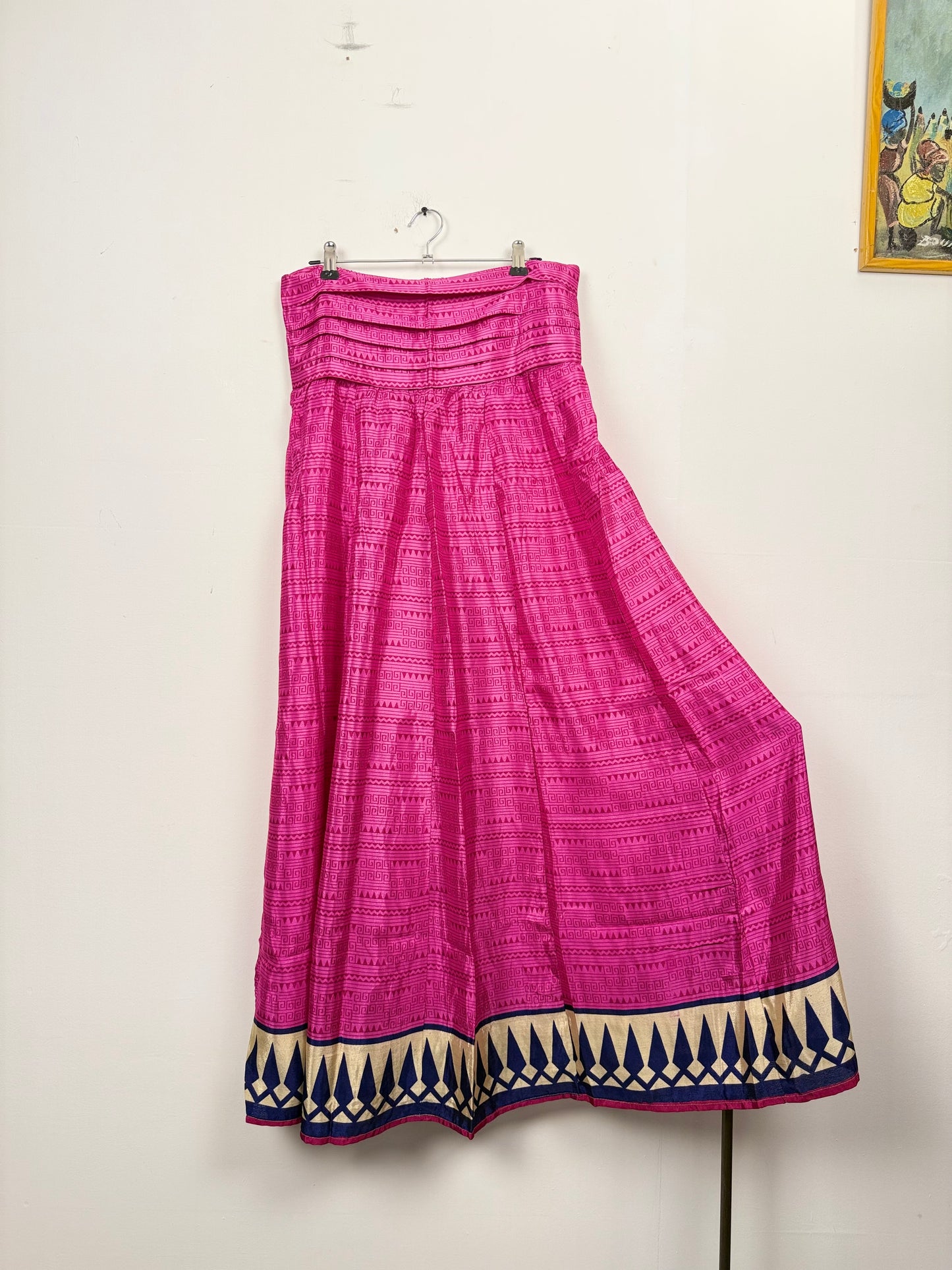 Vintage Saree Silk Pleated Skirt